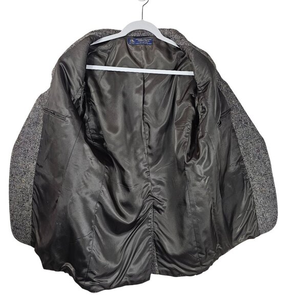 VTG Brooks Brothers Brookstweed Scottish Wool Sport Coat 42L Gray/Multi Blazer - Picture 9 of 13